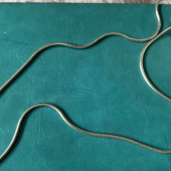 Pendant multi color Sterling silver & 14k wearable on both sides Chain Italy - Picture 5 of 5